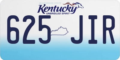 KY license plate 625JIR