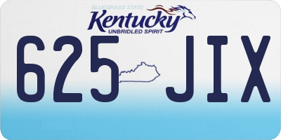 KY license plate 625JIX