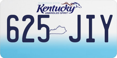 KY license plate 625JIY