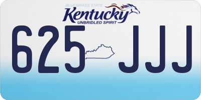 KY license plate 625JJJ