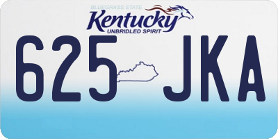 KY license plate 625JKA