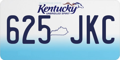 KY license plate 625JKC