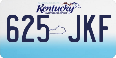 KY license plate 625JKF