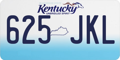 KY license plate 625JKL