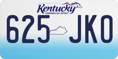 KY license plate 625JKO