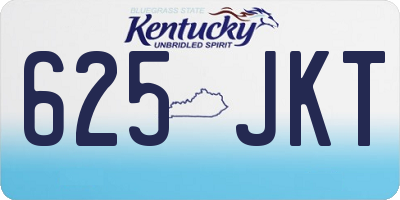 KY license plate 625JKT