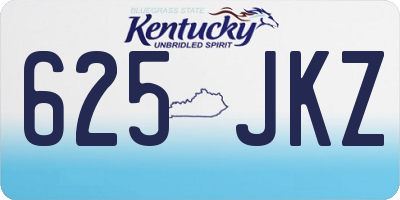 KY license plate 625JKZ