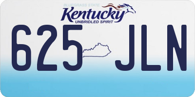 KY license plate 625JLN