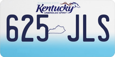 KY license plate 625JLS