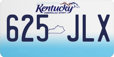 KY license plate 625JLX