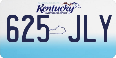 KY license plate 625JLY