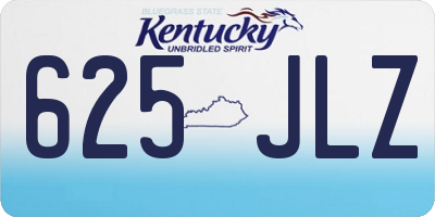 KY license plate 625JLZ