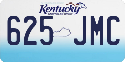 KY license plate 625JMC
