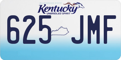 KY license plate 625JMF