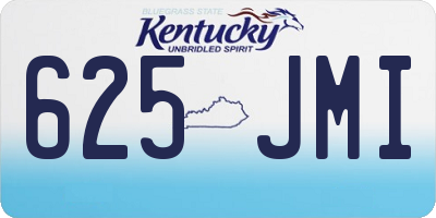 KY license plate 625JMI