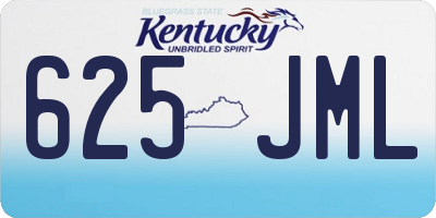 KY license plate 625JML