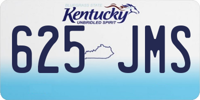 KY license plate 625JMS