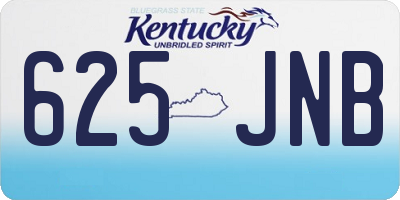 KY license plate 625JNB