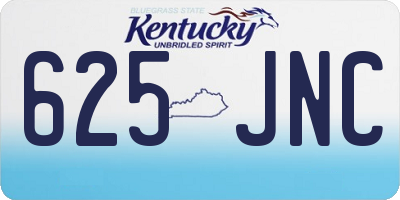 KY license plate 625JNC