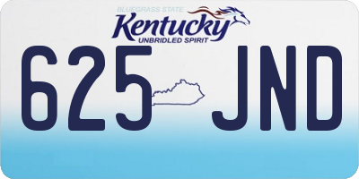 KY license plate 625JND