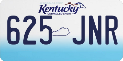 KY license plate 625JNR
