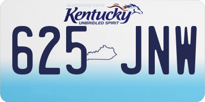 KY license plate 625JNW