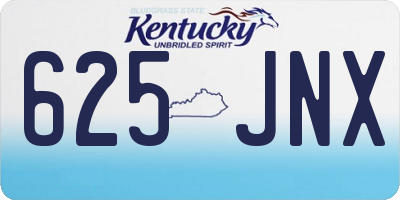 KY license plate 625JNX