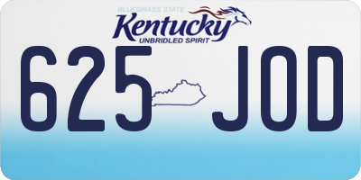 KY license plate 625JOD