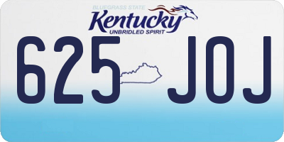 KY license plate 625JOJ