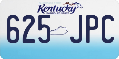 KY license plate 625JPC