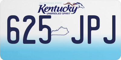 KY license plate 625JPJ