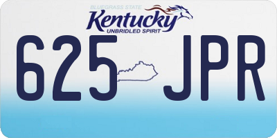 KY license plate 625JPR