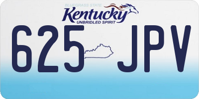 KY license plate 625JPV