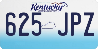 KY license plate 625JPZ
