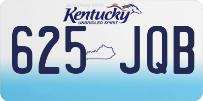 KY license plate 625JQB