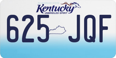KY license plate 625JQF