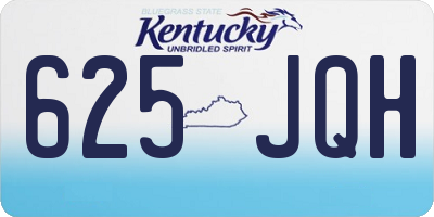 KY license plate 625JQH