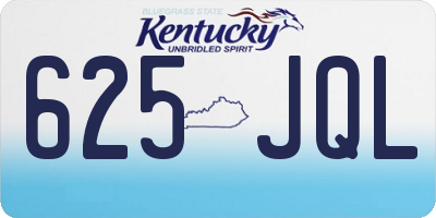 KY license plate 625JQL