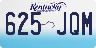 KY license plate 625JQM