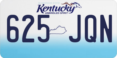 KY license plate 625JQN
