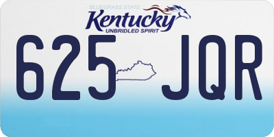 KY license plate 625JQR
