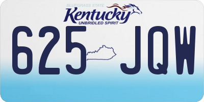 KY license plate 625JQW