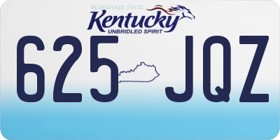 KY license plate 625JQZ