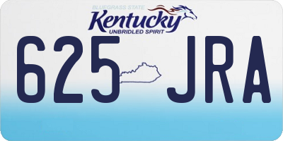 KY license plate 625JRA