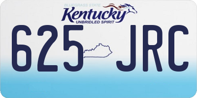 KY license plate 625JRC
