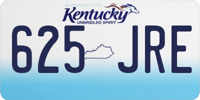 KY license plate 625JRE