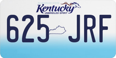 KY license plate 625JRF