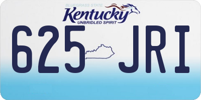 KY license plate 625JRI