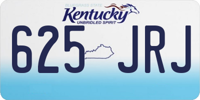 KY license plate 625JRJ