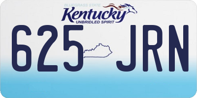 KY license plate 625JRN